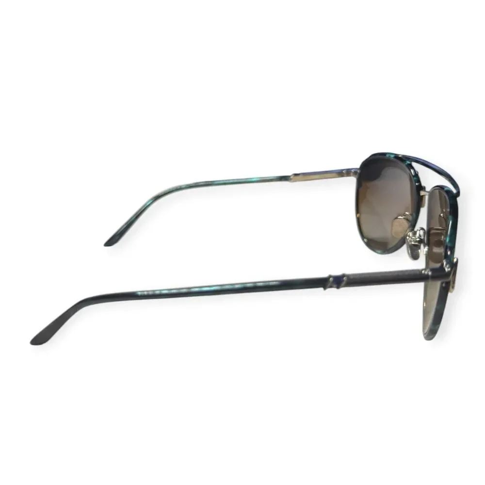 Leisure Society Adrina Polarized Sunglasses Aviator Silver Frames Rare